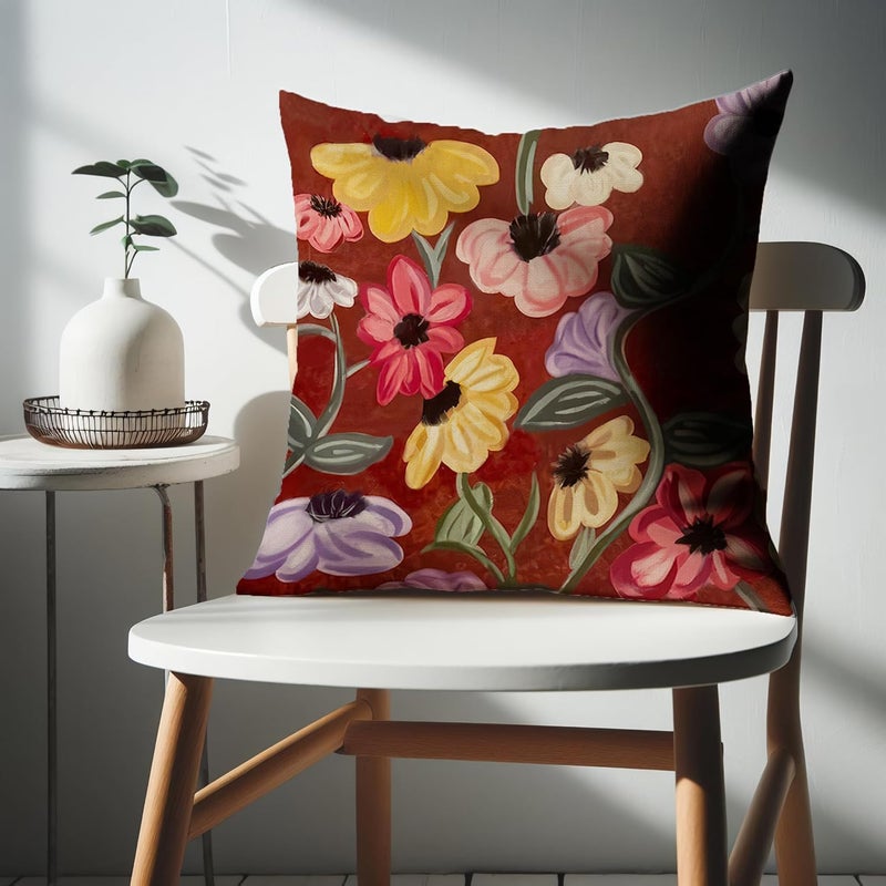 Bzelkry Flower Pillow Cover, Surprise Song Piano Floral Inspired Throw Pillow Covers, Fans Merch Birthday Gifts 18x18 Inches - Image 5
